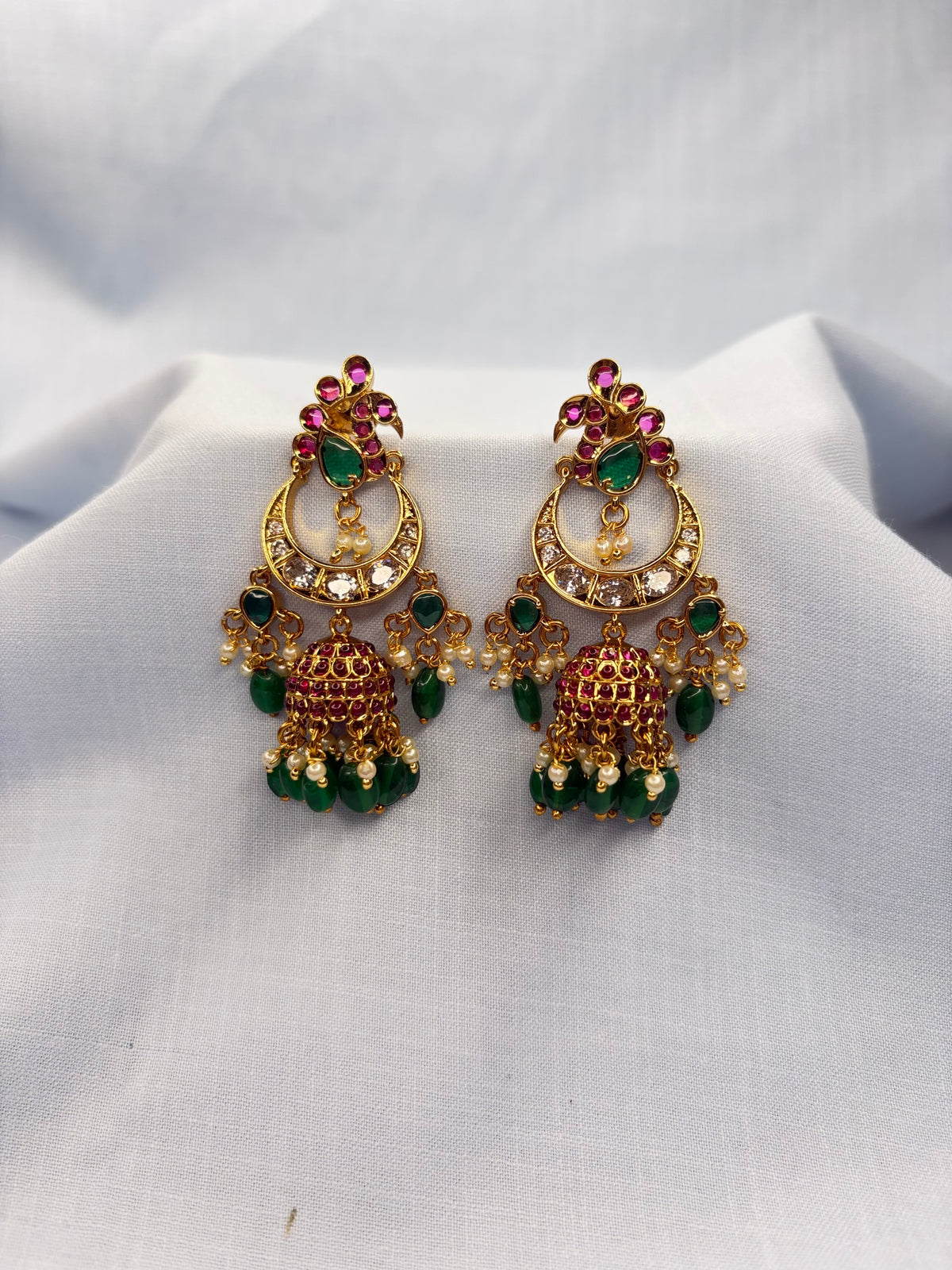 Kundan premium quality Chandbali style jhumka