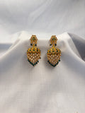 Green single sided  jhumka