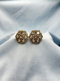 Kundan ear studs