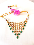 Kundan and strawberry beads necklace