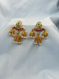 triple jhumka earrings
