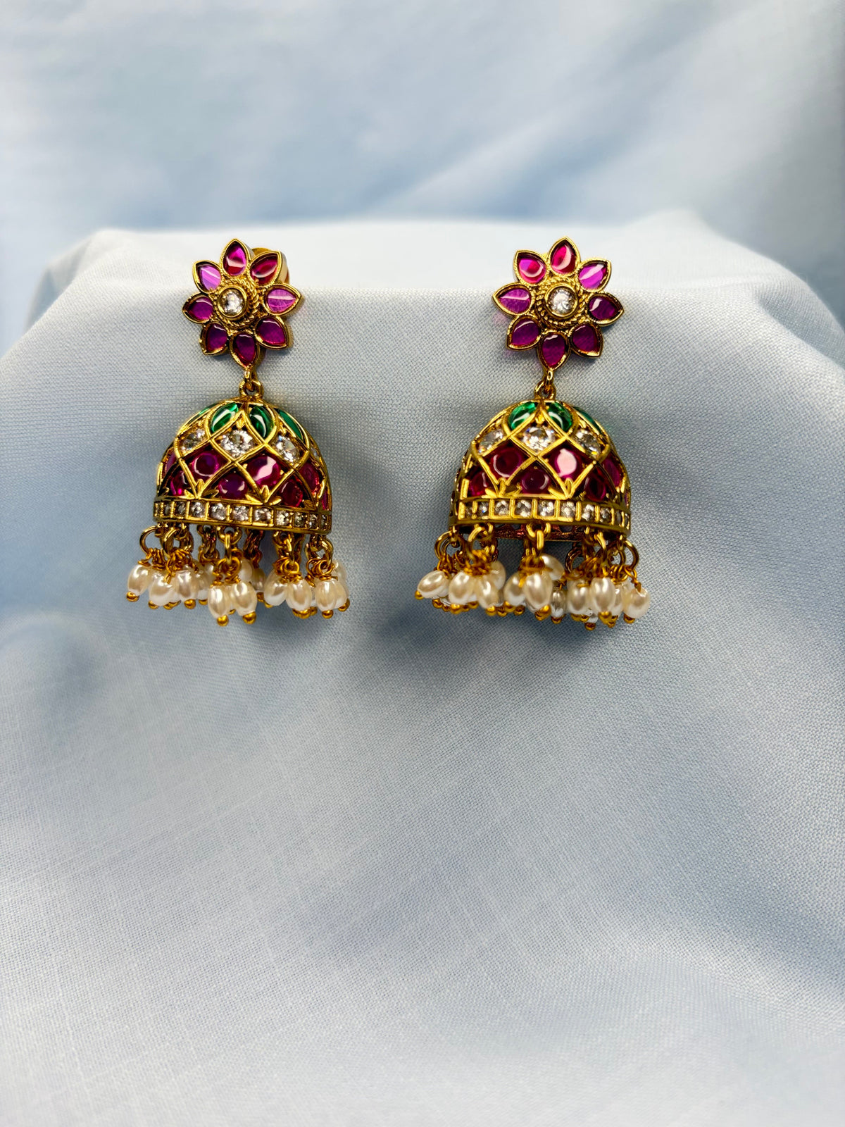 Premium quality Kundan jhumki