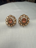 Kundan stud earrings