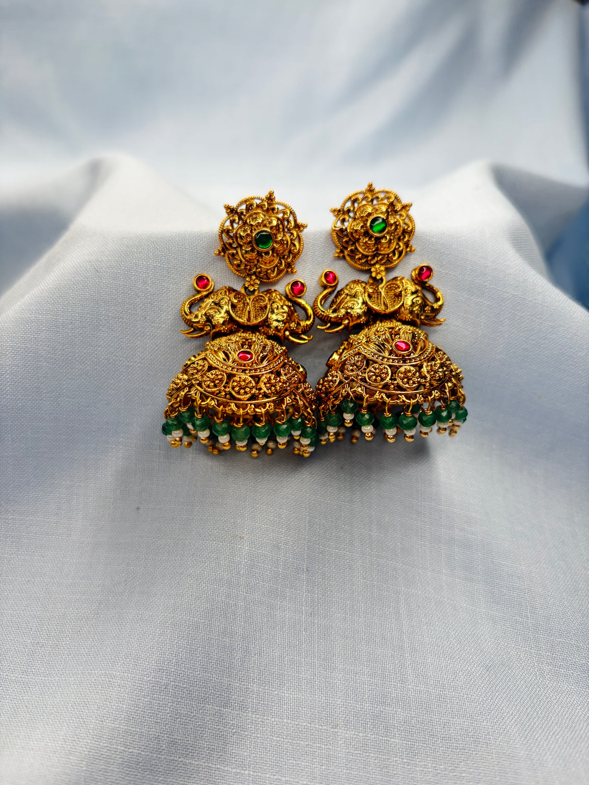 antique elephant jhumka