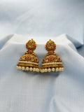 Antique finish beautiful lakshmi  jhumka