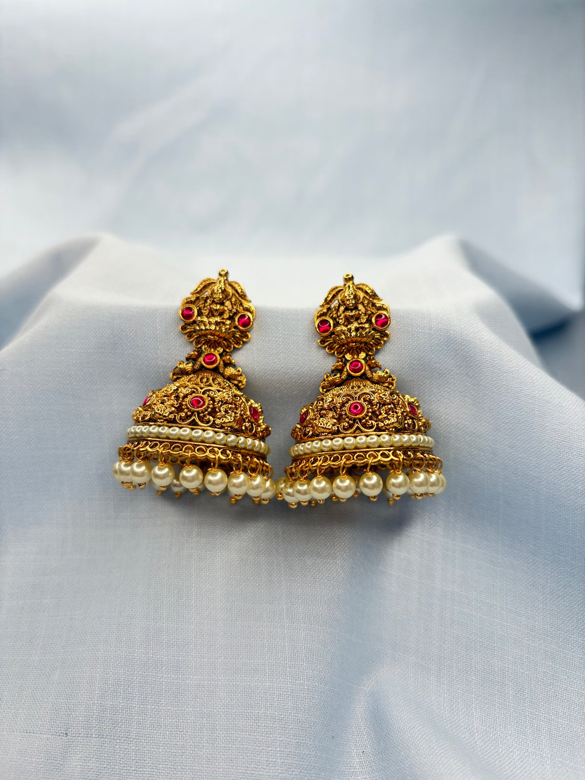 Antique finish beautiful lakshmi  jhumka