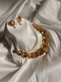 Antique Floral & Circular Link Jewelry Set
