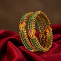 Traditional Green Stone Bangles