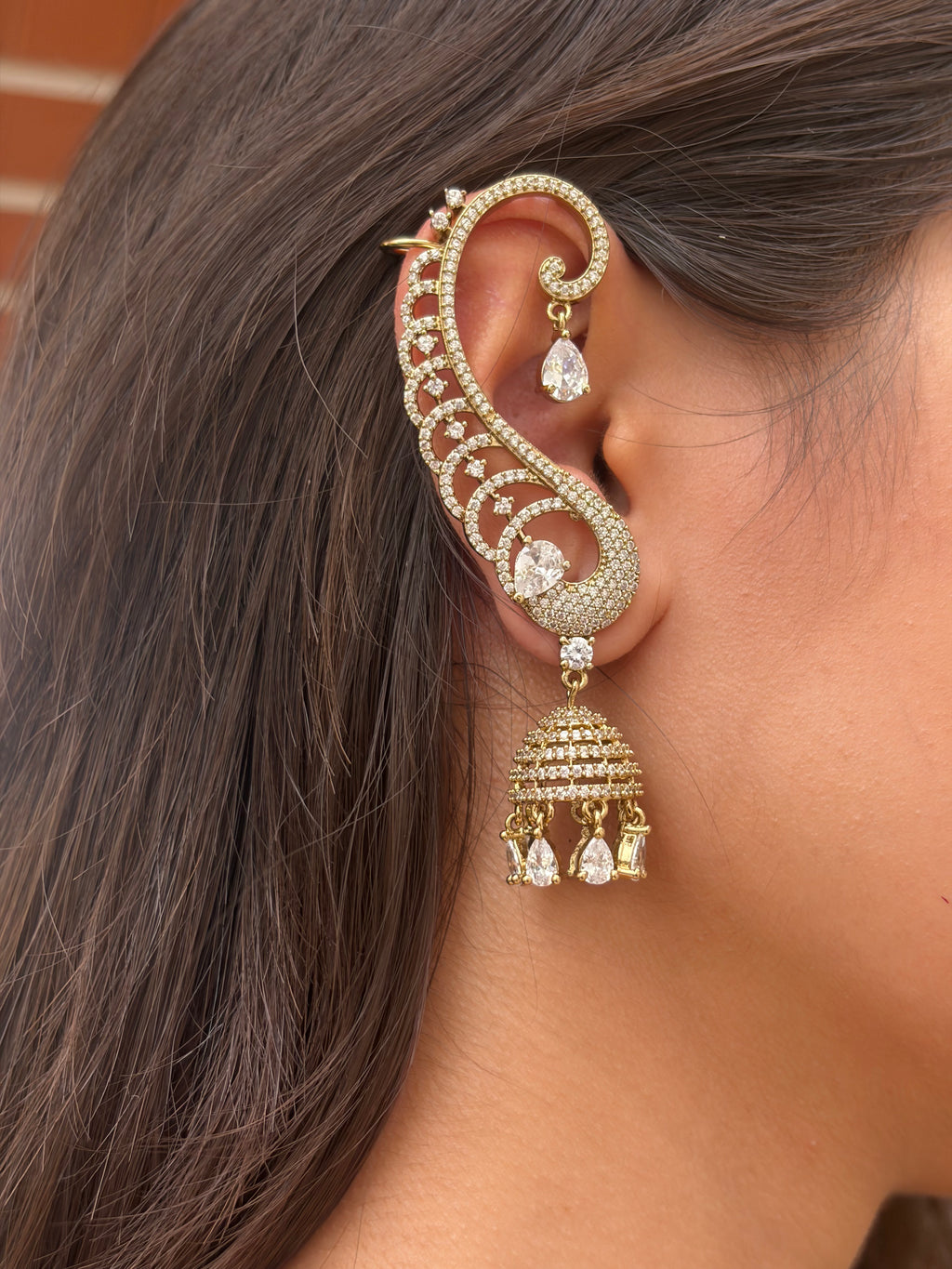 Peacock Ear Cuff Jhumka