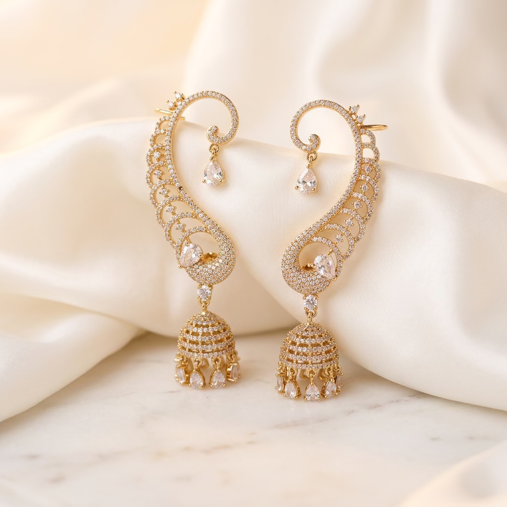 Peacock Ear Cuff Jhumka