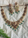 Multicolour Kundan-Style  Necklace Set