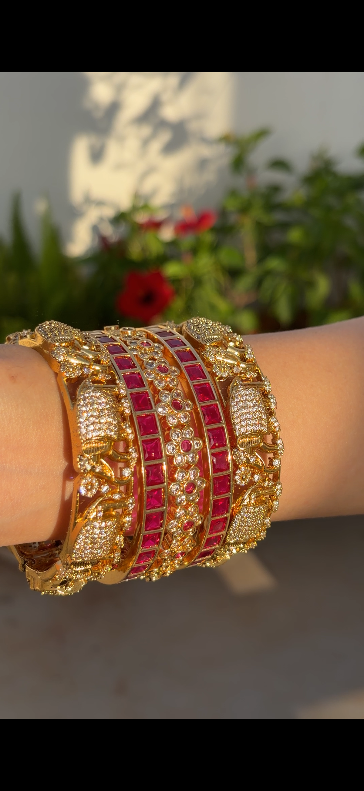 Elephant Studded Bangles