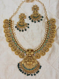 Gold-Tone Lakshmi kasu Necklace set
