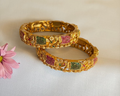 Multicolour Meenakari-Style Bangle Pair