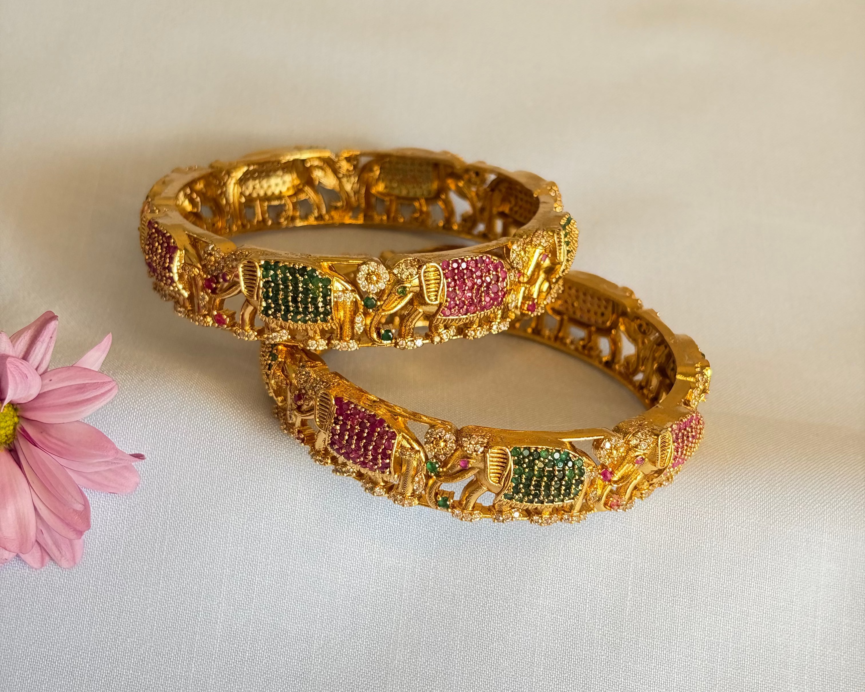 Multicolour Meenakari-Style Bangle Pair