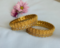 Wide Carved Kada Pair