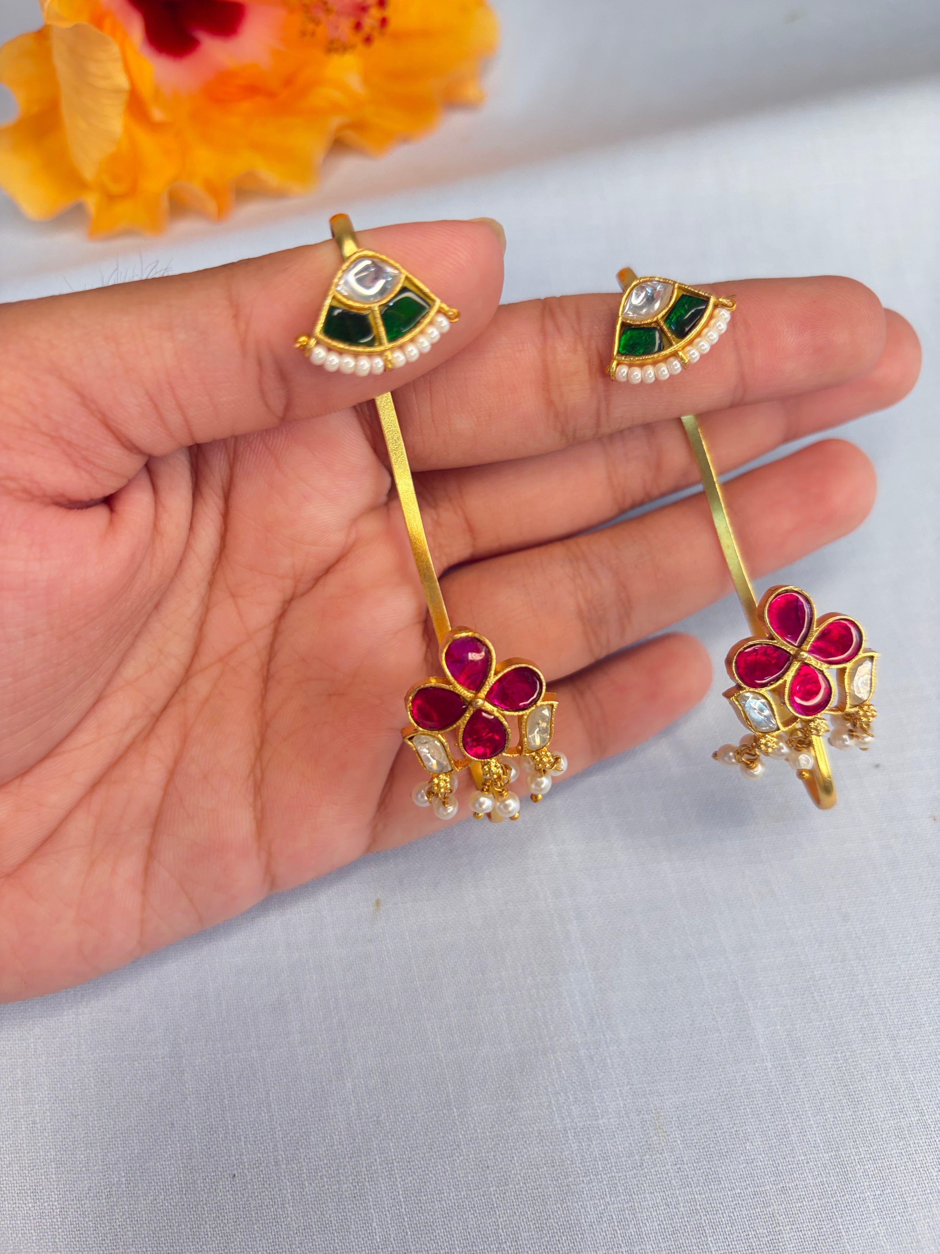 Traditional flower Meenakari Bugdi