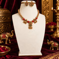 Traditional elephant and Lakshmi motifs Necklace Set